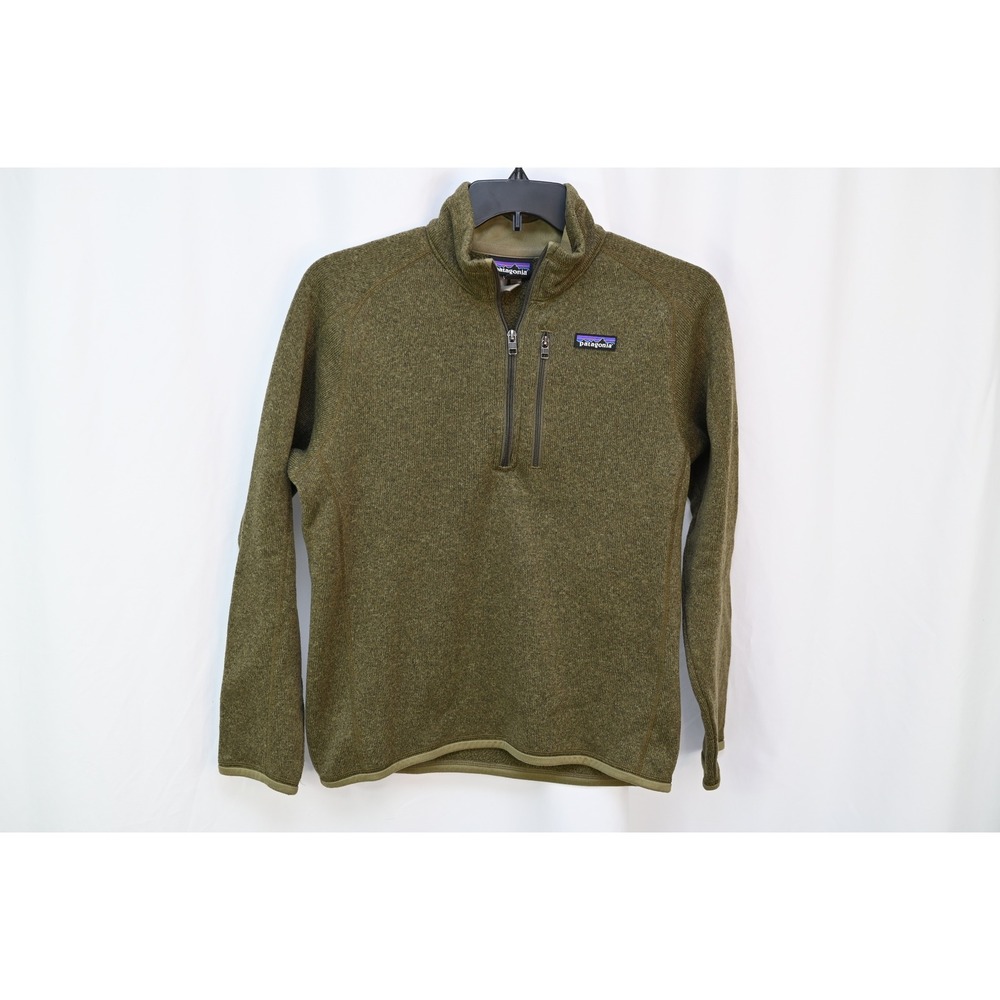 Patagonia Better Sweater Mens Small Olive Green 1/4 Zip Fleece Pullover 25527